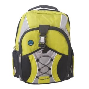 Bungee Backpack Pocket School Book Bag 18” Yellow